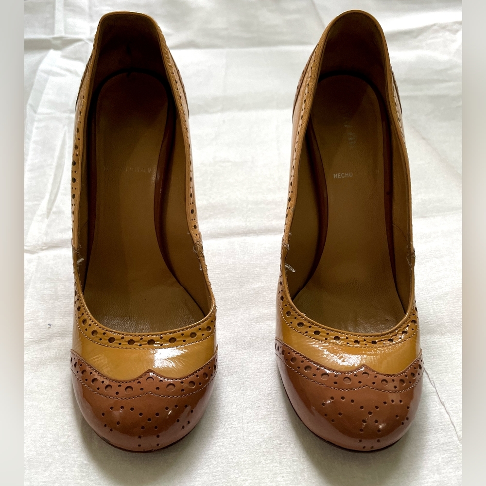 Miu Miu patent leather block heels size 38.5